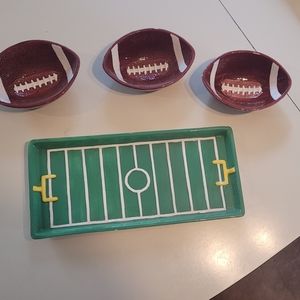 Football dip bowls